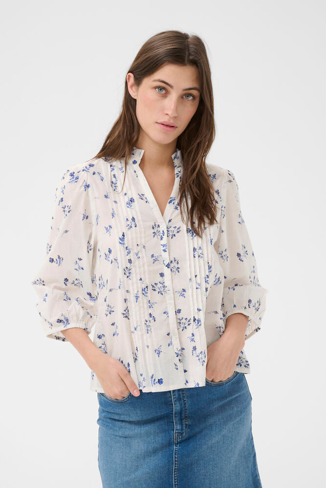 Part Two Brith Cotton Blouse - Blue