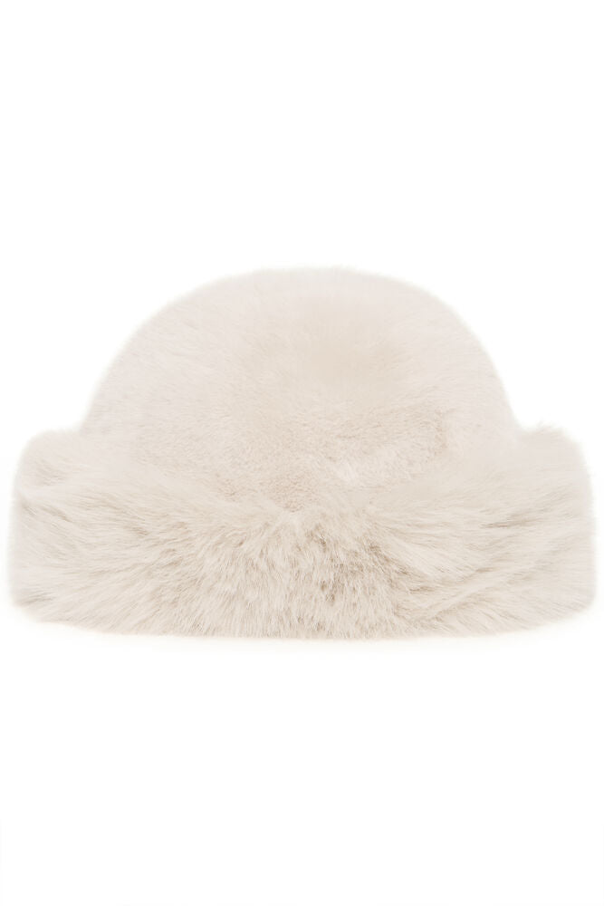 Ichi Ebna Faux Fur Hat - Oatmeal