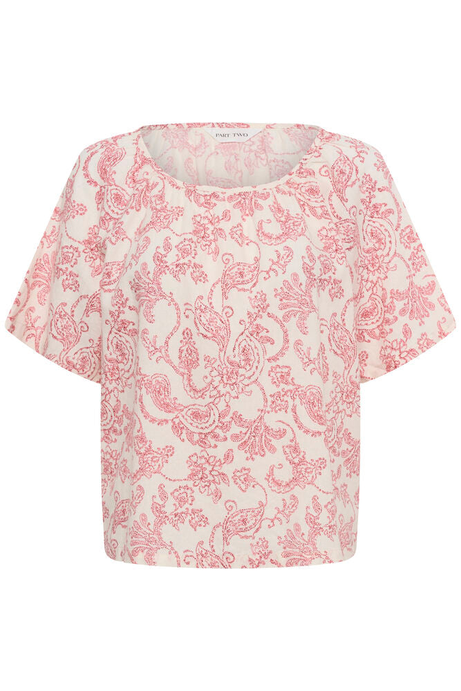 Part Two Bentha Paisley Top - Red