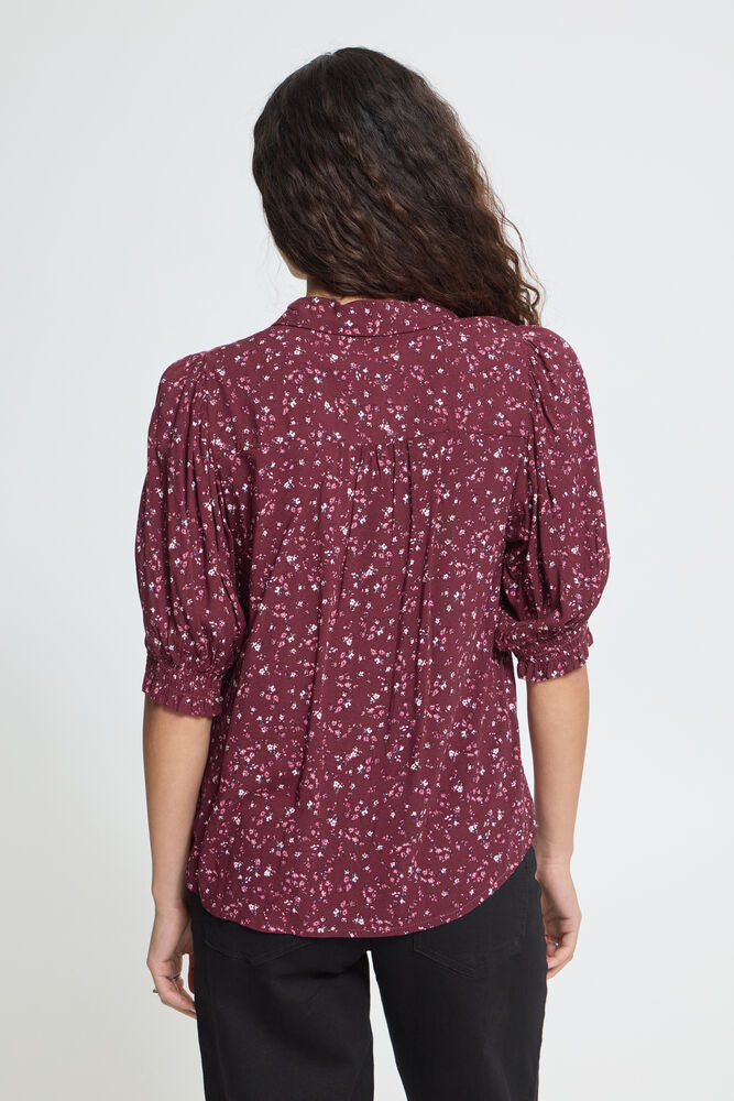 Ichi Vera Shirt - Flower Red