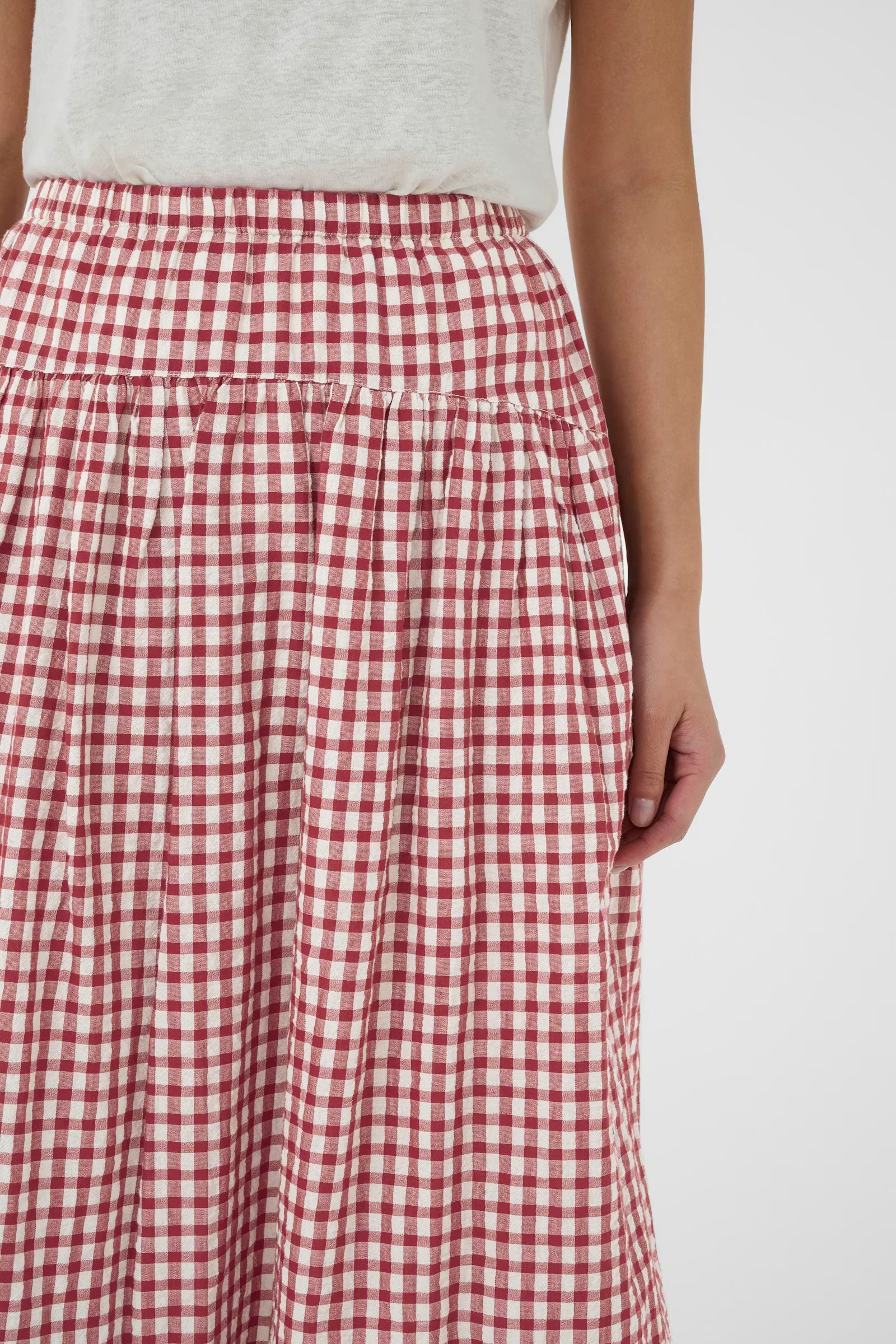 Part Two Brunhild Check Skirt
