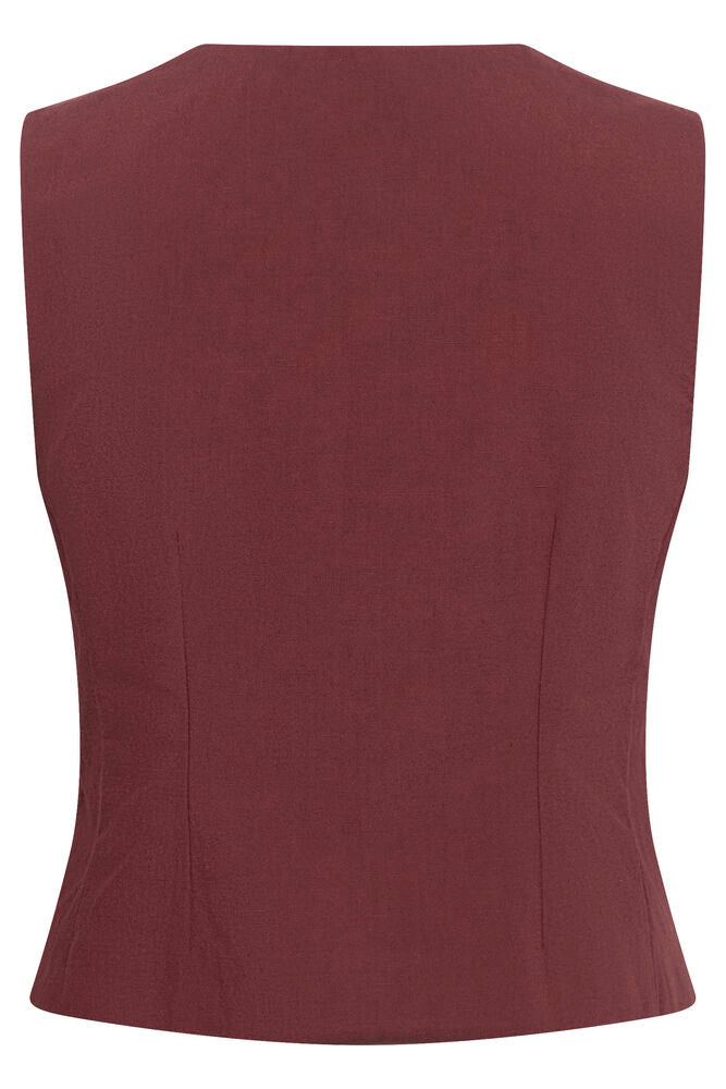 Part Two Benitta Waistcoat - Burnt Russet