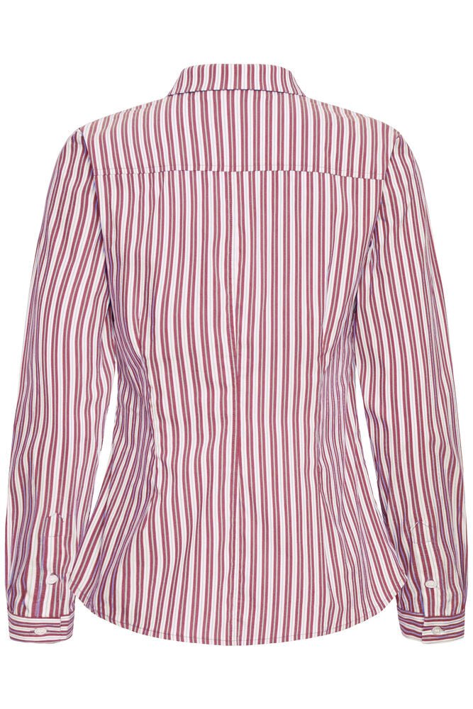 Ichi Dima Striped Shirt - Red
