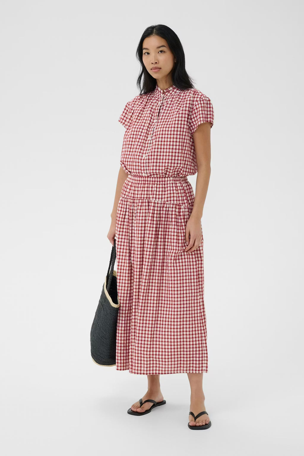 Part Two Brunhild Check Skirt