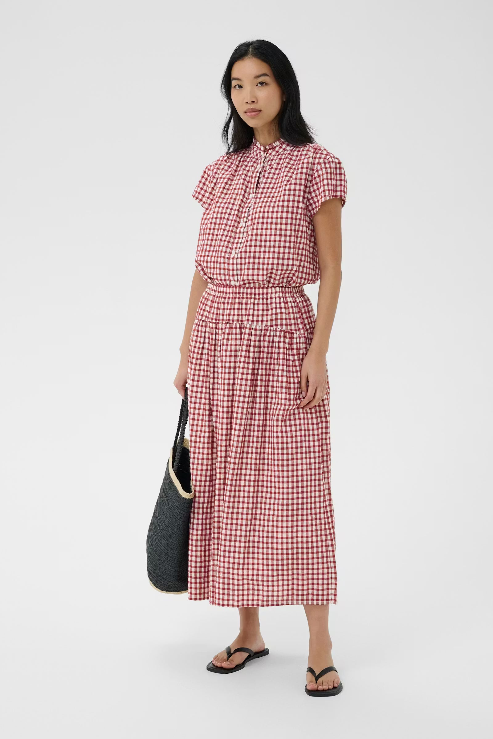 Part Two Brunhild Check Skirt