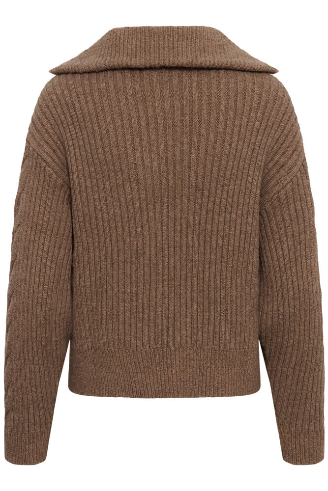 Saint Tropez Talma Zip Jumper - Coconut
