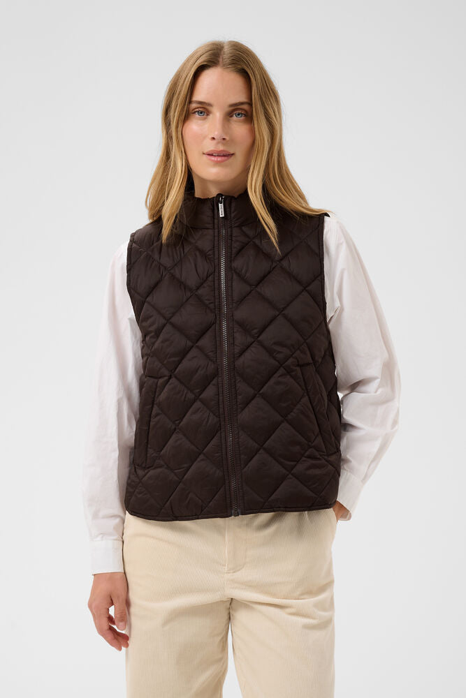 Part Two Carlota Padded Waistcoat - Brown
