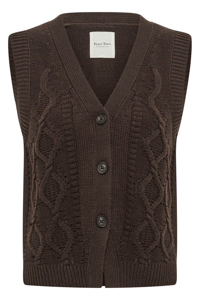 Part Two Christin Waistcoat - Brown