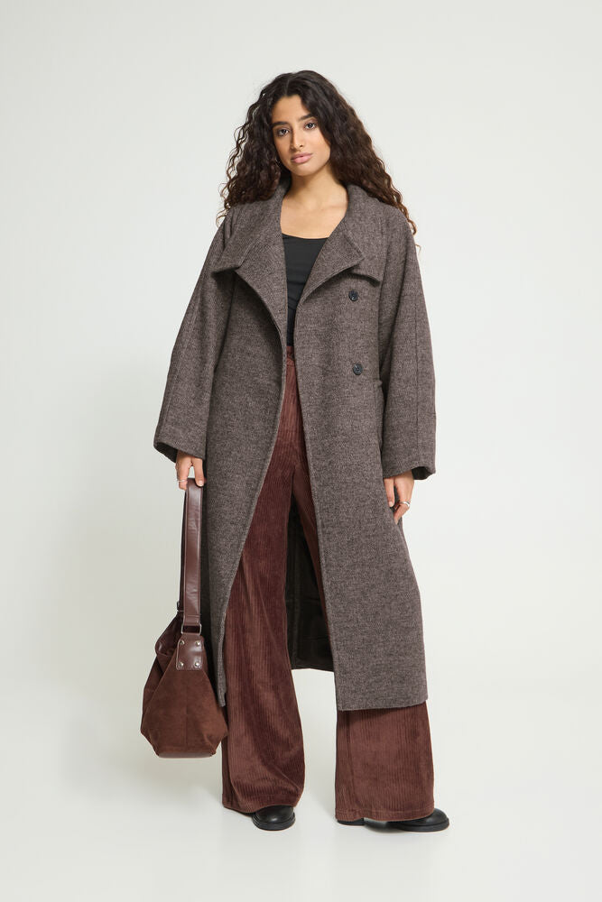 Ichi Gaziva Coat - Brown