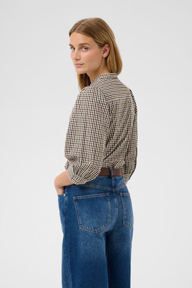 Part Two Chinette Shirt - Brown Check
