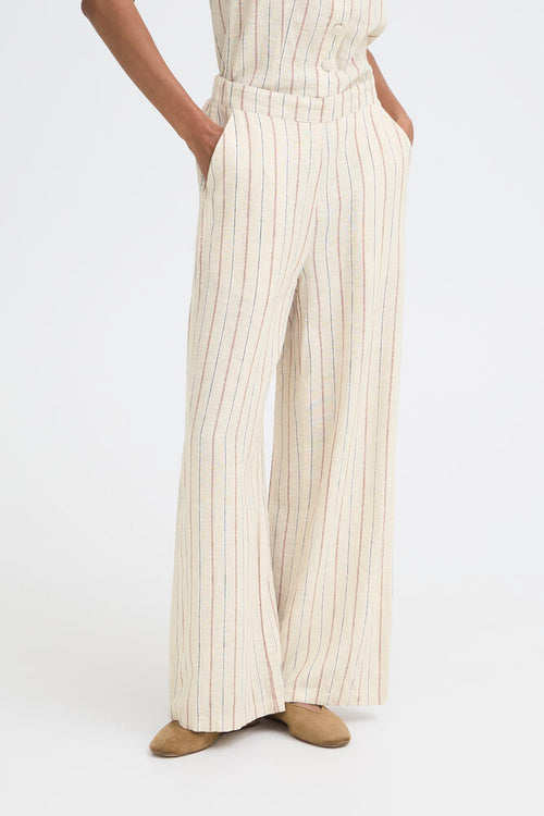 Ichi Linen Stripe Trouser