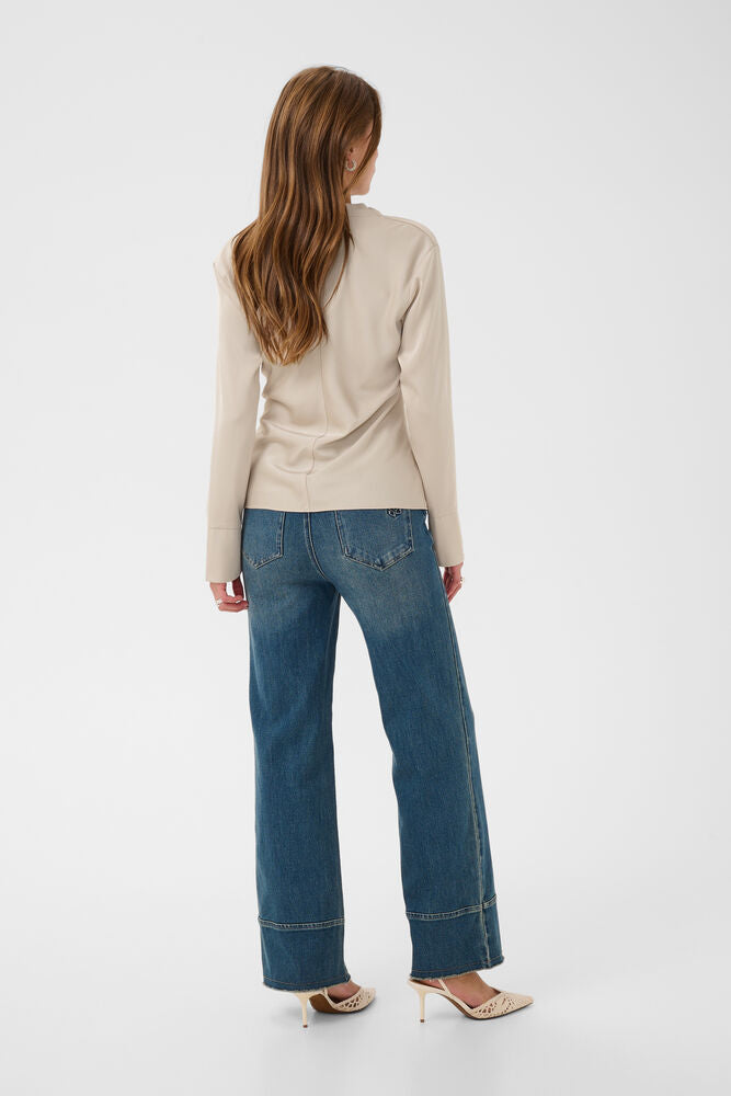 Saint Tropez Umalie Silky Blouse - Sandshell
