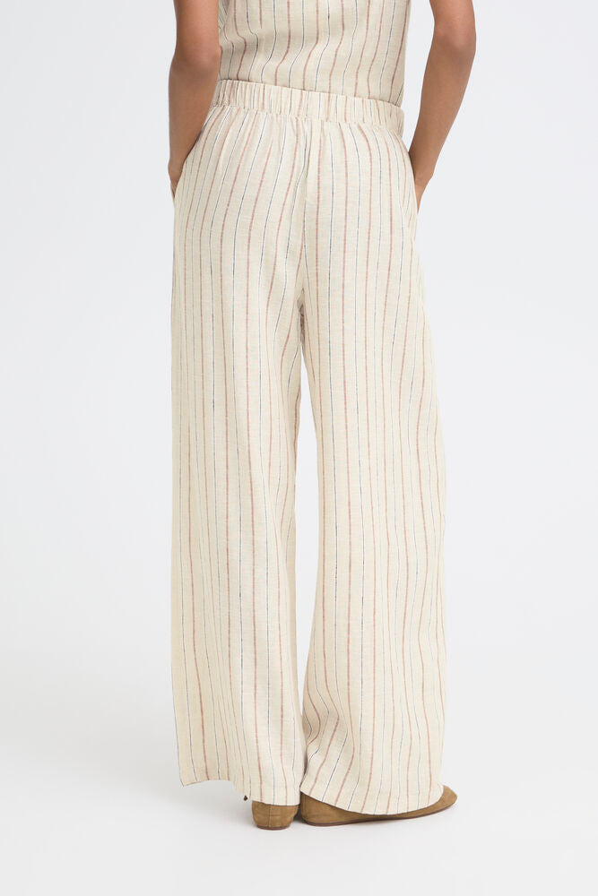 Ichi Linen Stripe Trouser