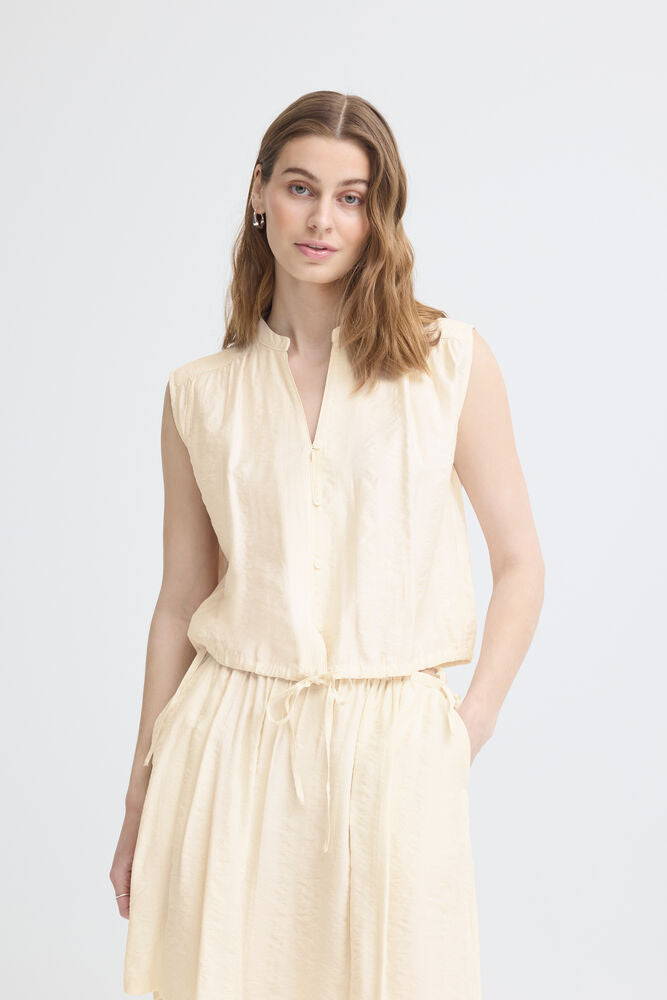 Ichi Elvias Shirt - Cream