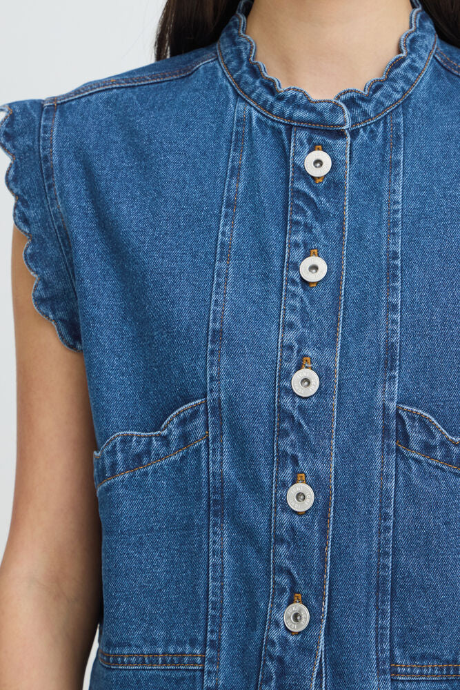 Ichi Palou Denim Waistcoat