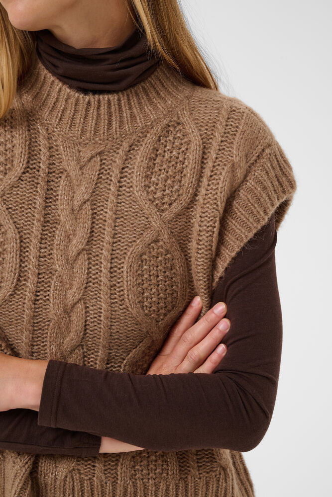 Part Two Chanina Waistcoat - Brown