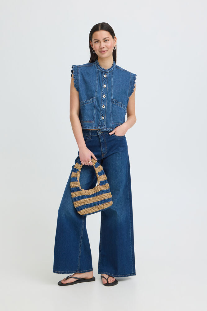 Ichi Palou Denim Waistcoat