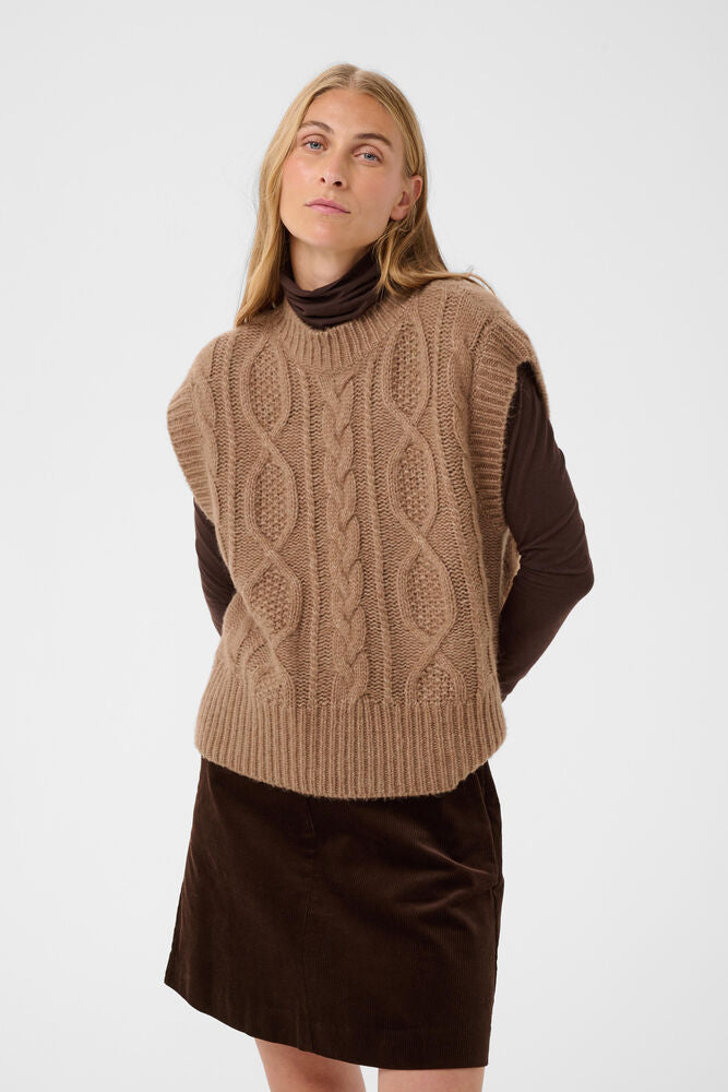 Part Two Chanina Waistcoat - Brown
