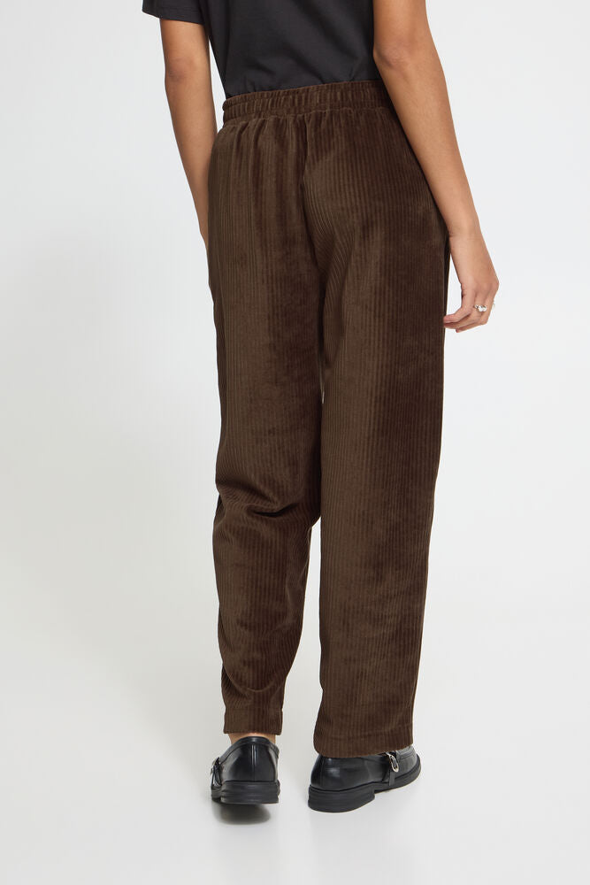 Ichi Tamary Cord Trousers - Coffee