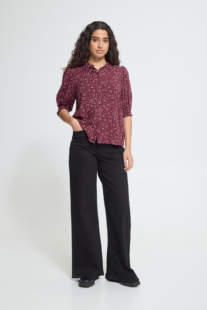 Ichi Vera Shirt - Flower Red