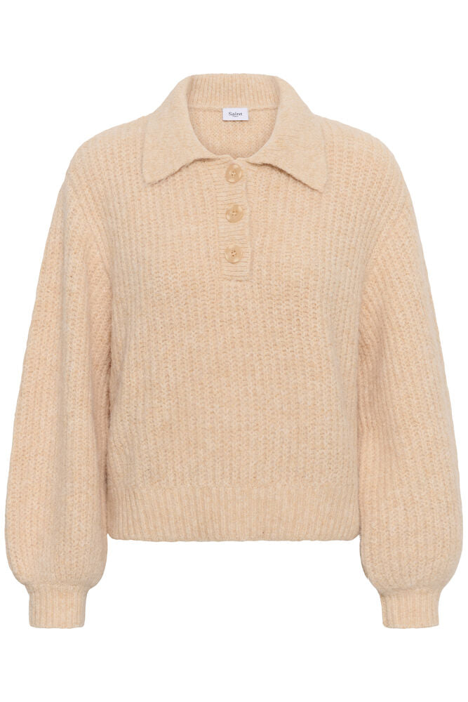 Saint Tropez Tabbitha Knit Polo - Nature