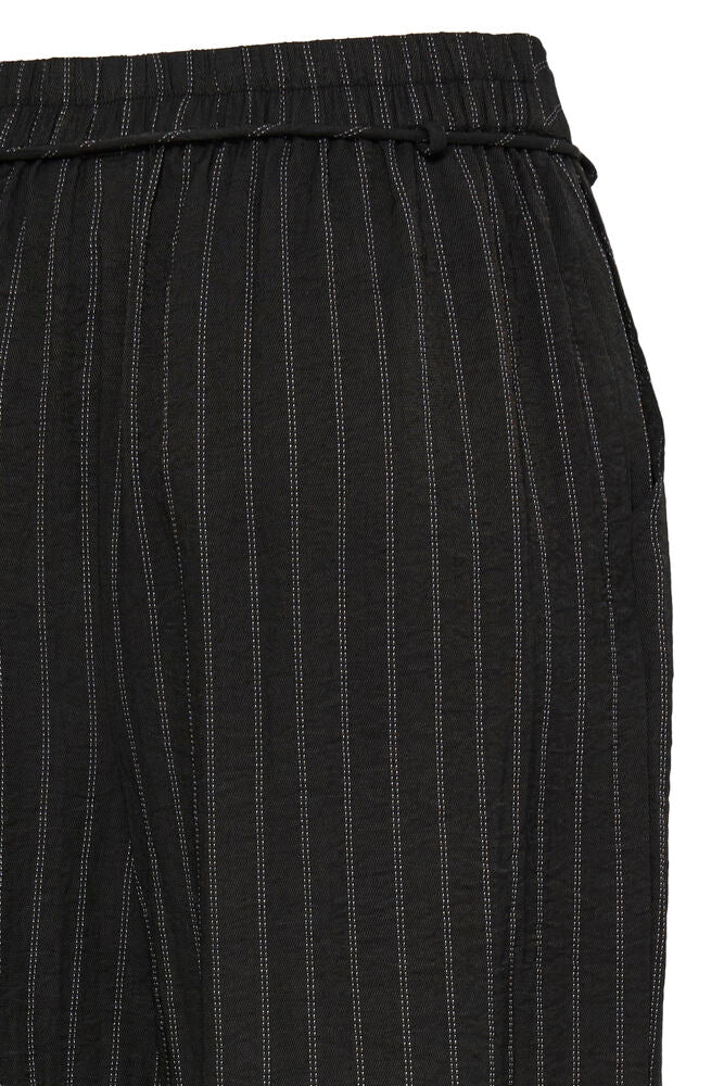 Ichi Fienna Stripe Pant - Black