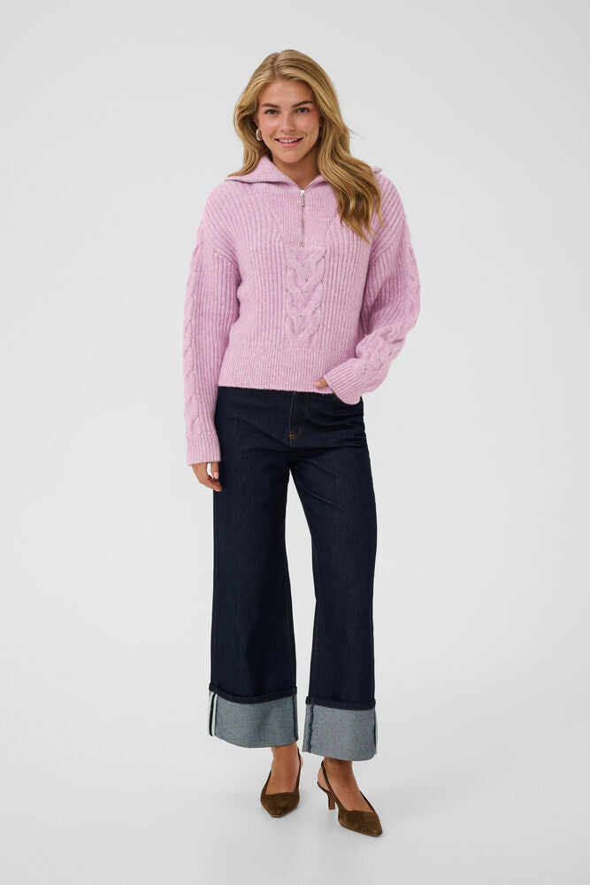 Saint Tropez Talma Zip Jumper - Pink