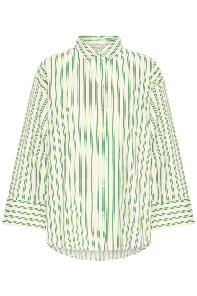 Ichi Gilu Striped Shirt  - Green