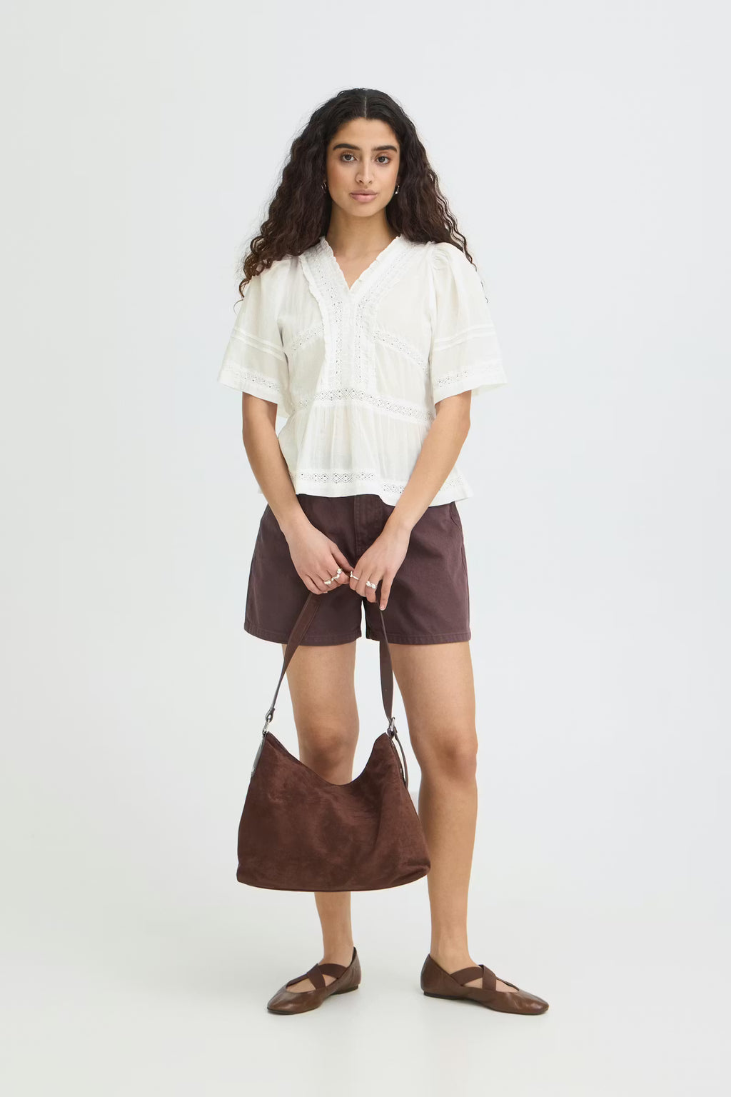 Ichi Voilana Blouse - White