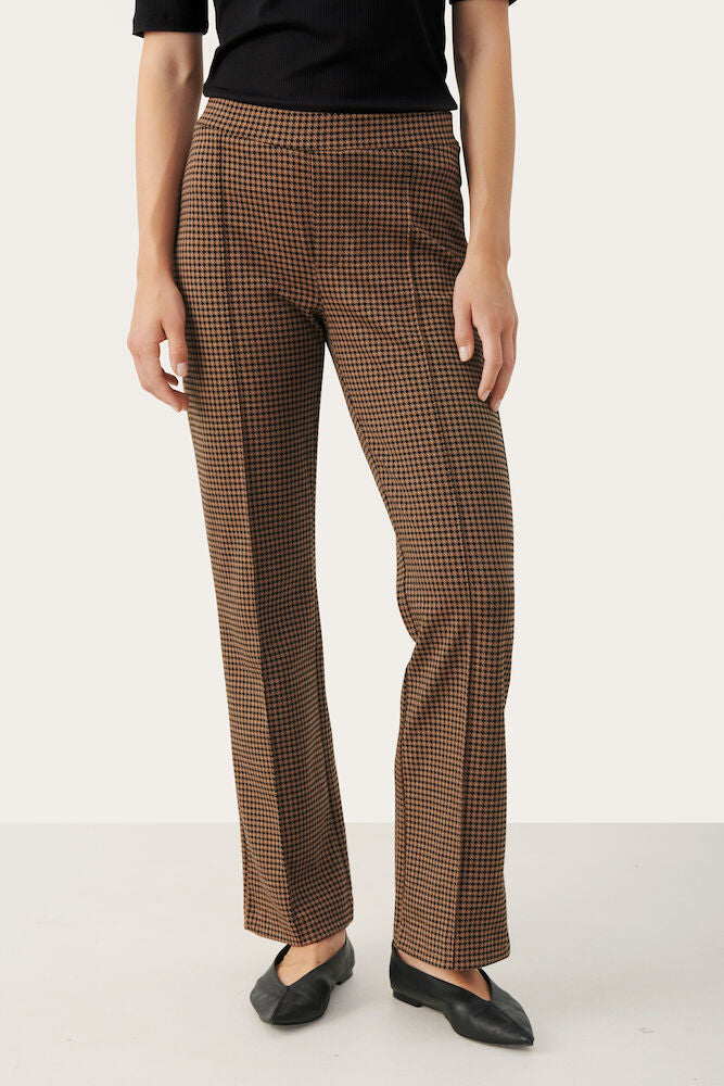 Part Two Pontas Checked Trousers - Brown
