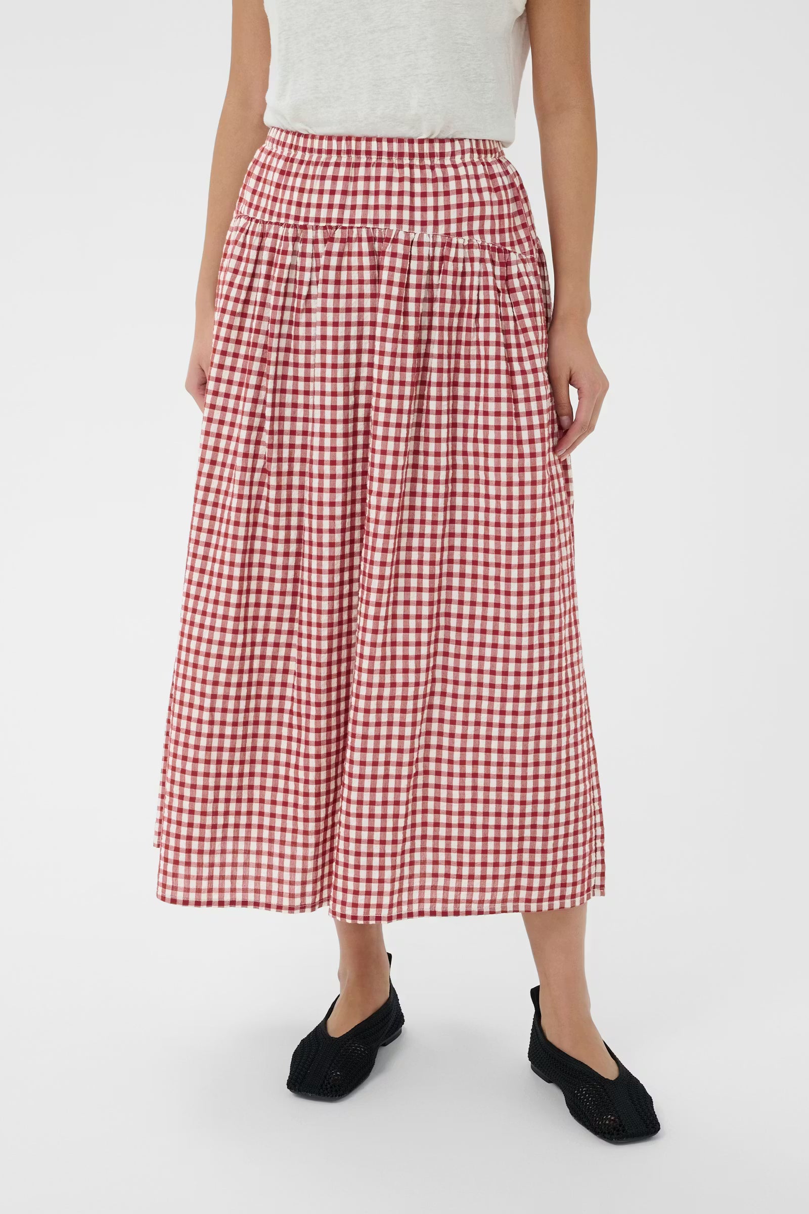 Part Two Brunhild Check Skirt
