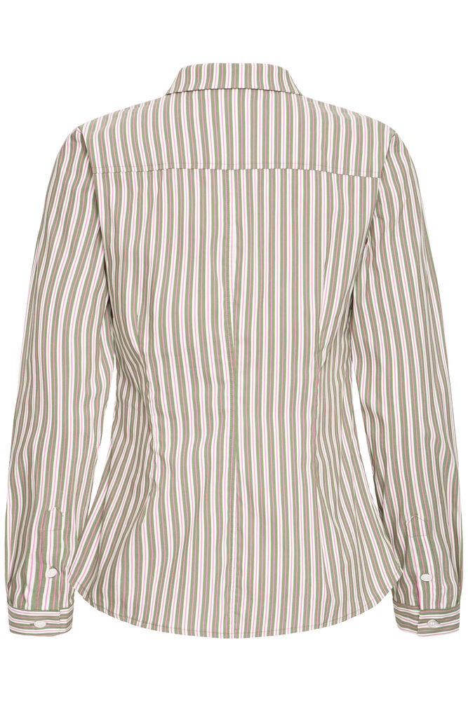 Ichi Dima Striped Shirt - Green
