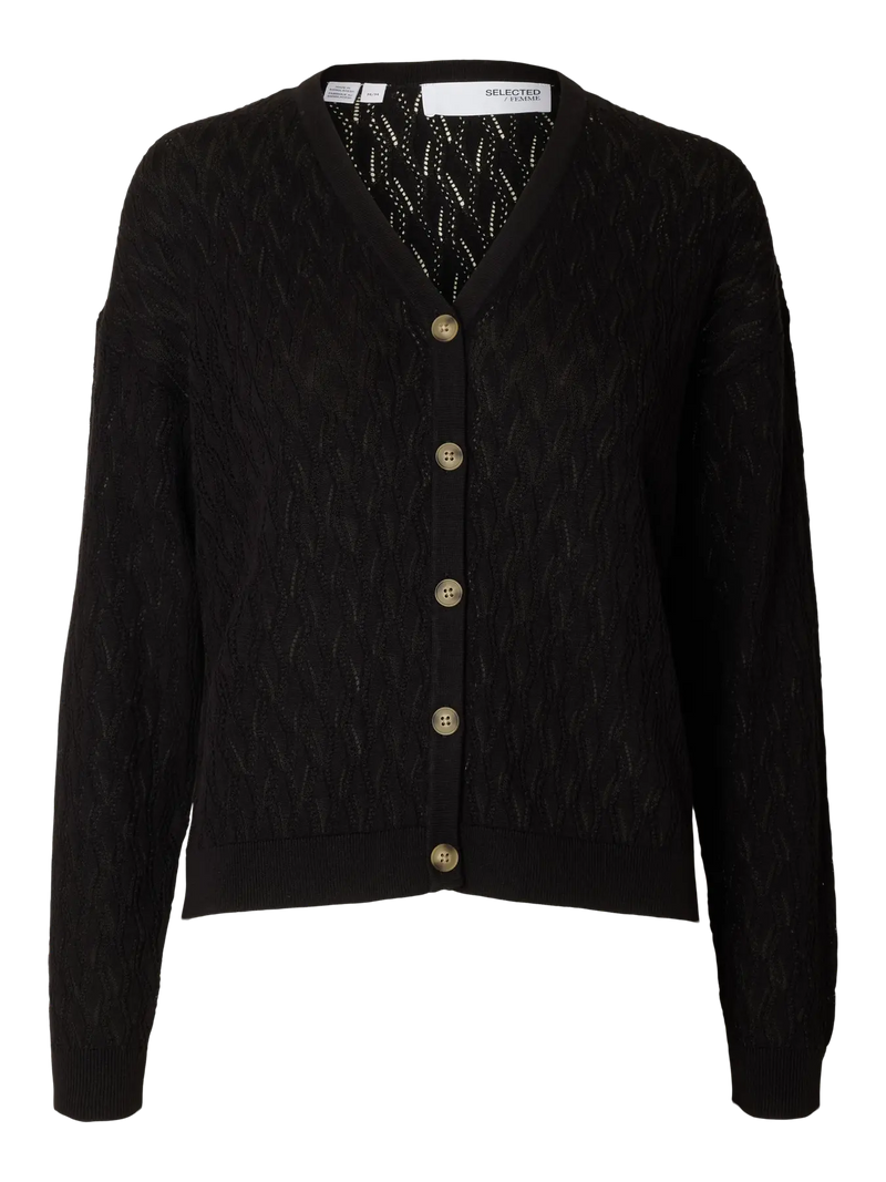 Selected Femme Fagny Knit Cardigan - Black
