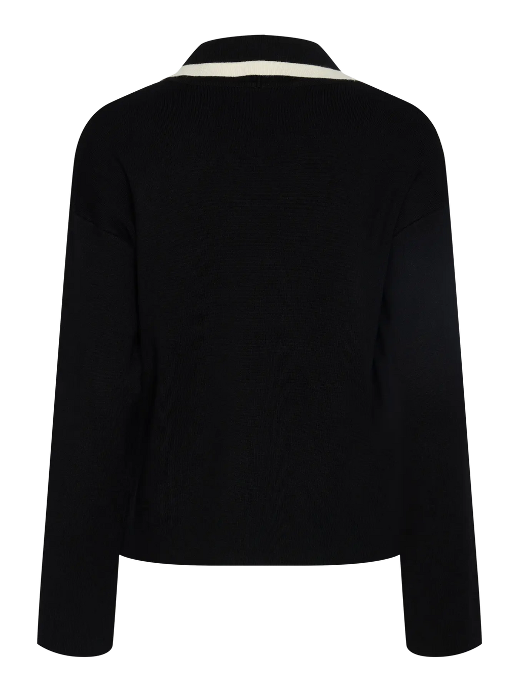 Yas Josie Bow Neck Jumper - Black