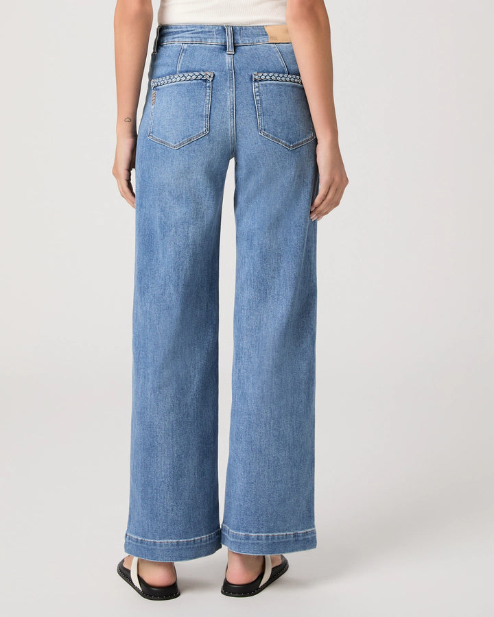 PAIGE Anessa 31" Wide Leg Braided Jeans - Encino