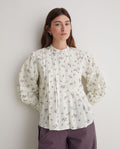 Yerse Floral Blouse - Cream