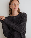 Yerse Button Hole Knit Sweater