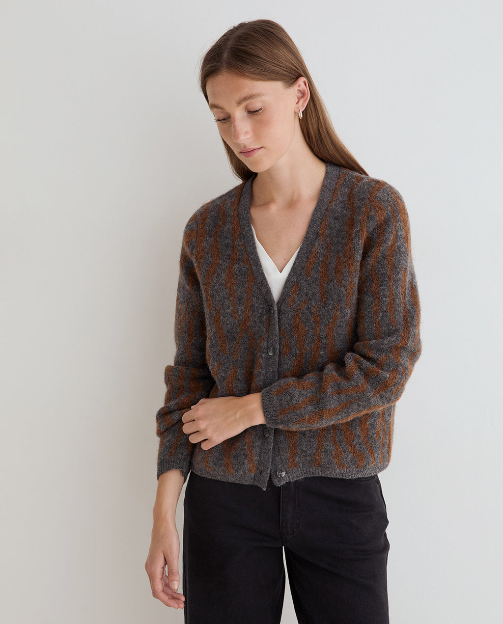 Yerse Striped Cardigan