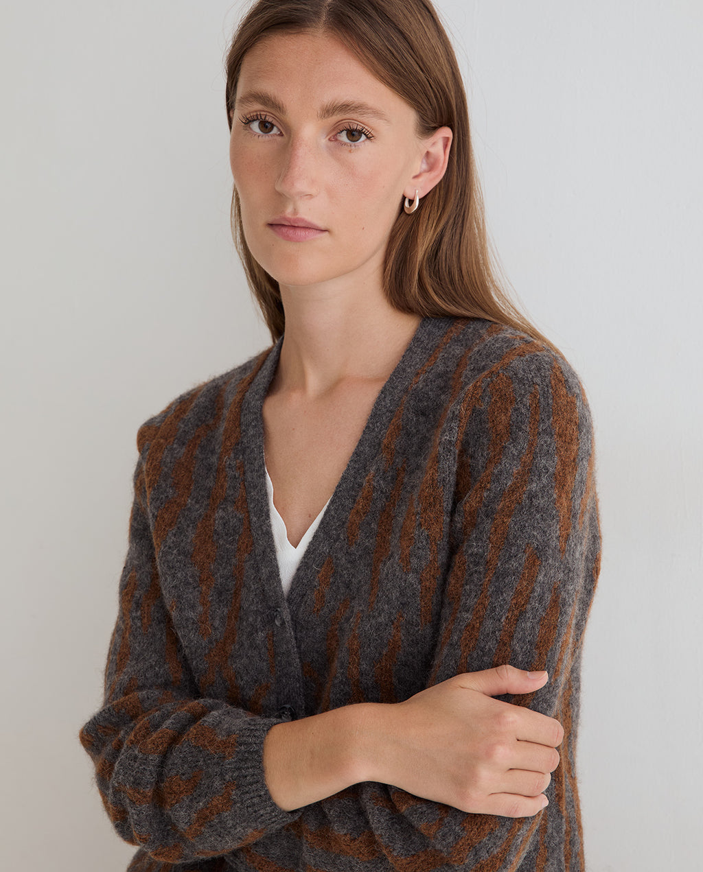 Yerse Striped Cardigan