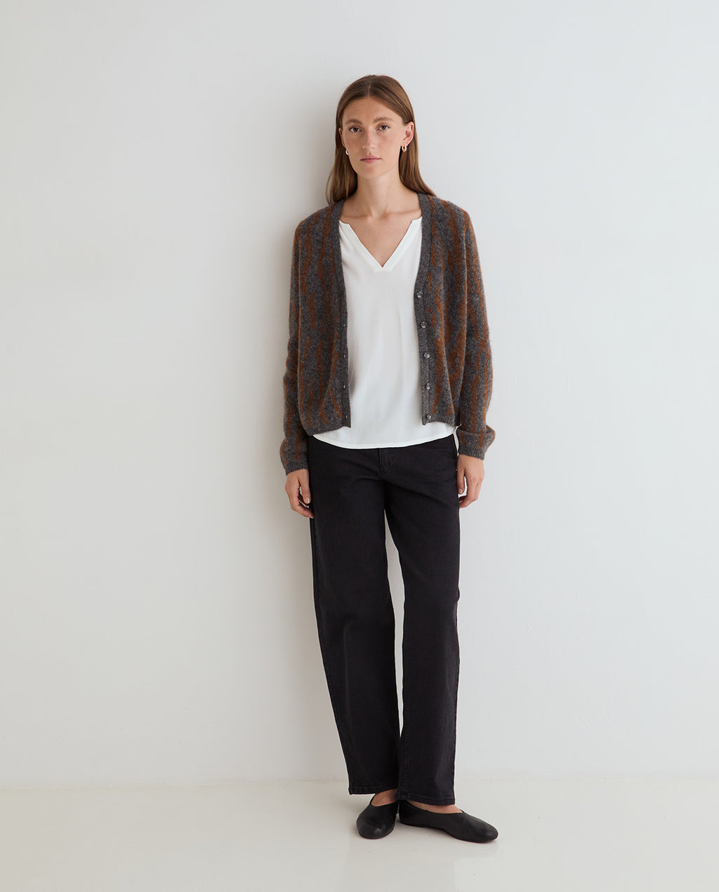 Yerse Striped Cardigan