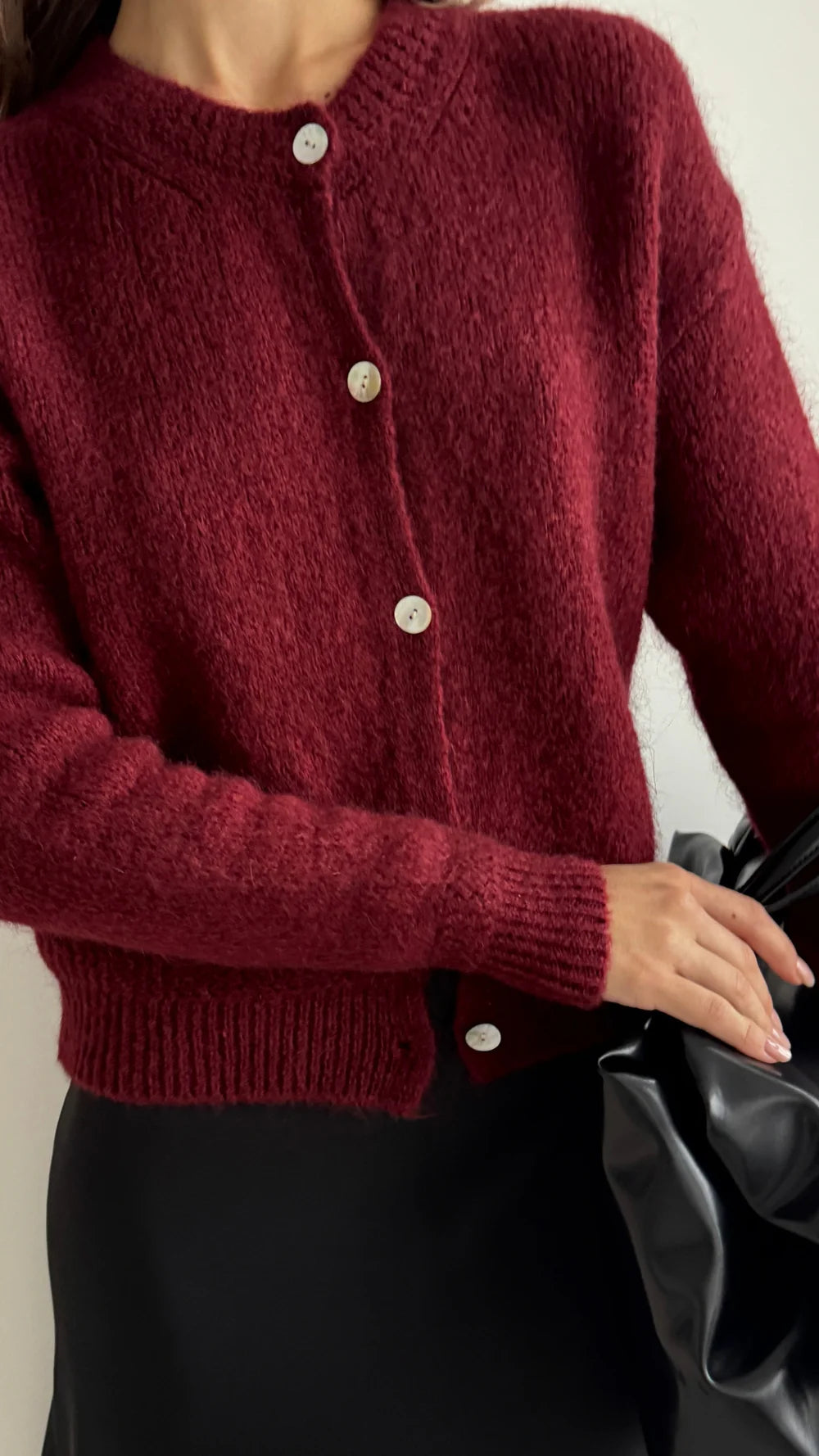 Charli Reyna Cardigan - Dark Cherry