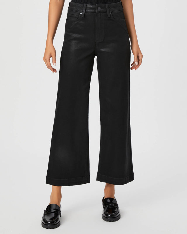 Paige Anessa Wide Leg Jeans - Luxecoat Black