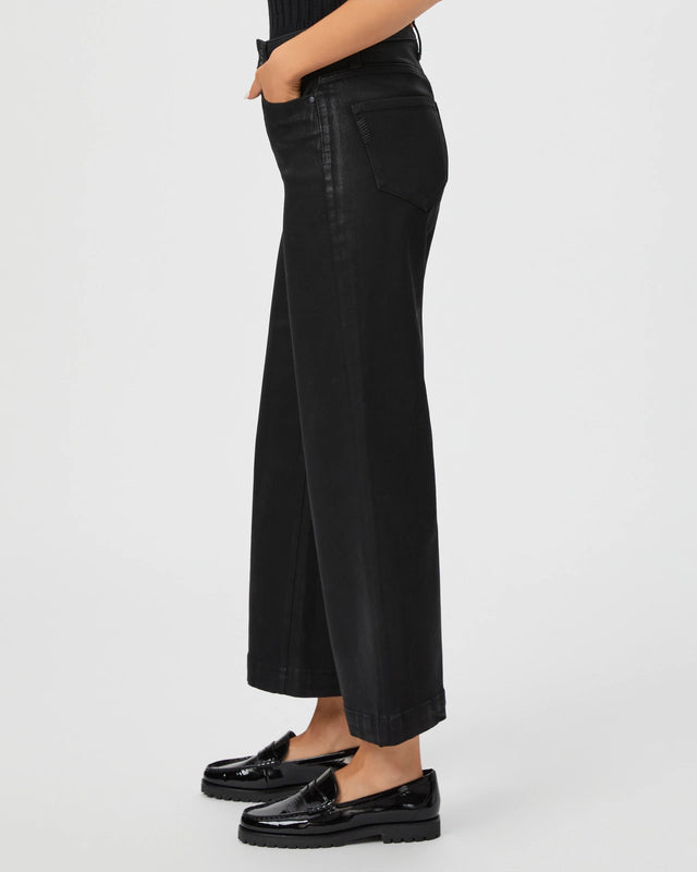 Paige Anessa Wide Leg Jeans - Luxecoat Black