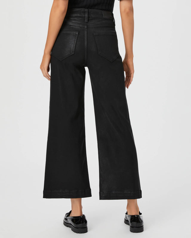 Paige Anessa Wide Leg Jeans - Luxecoat Black