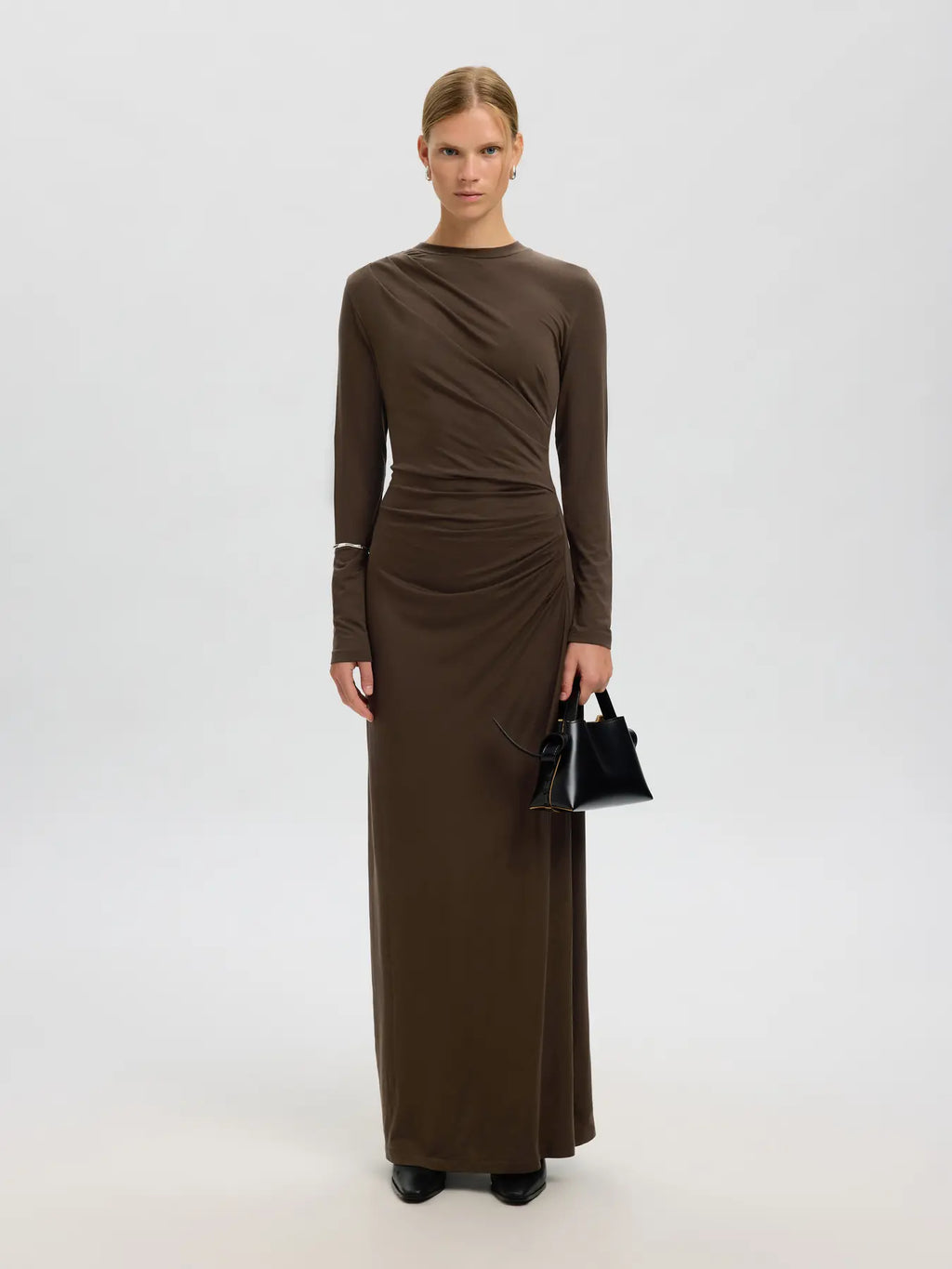 Selected Femme Ilina Maxi Dress - Brown