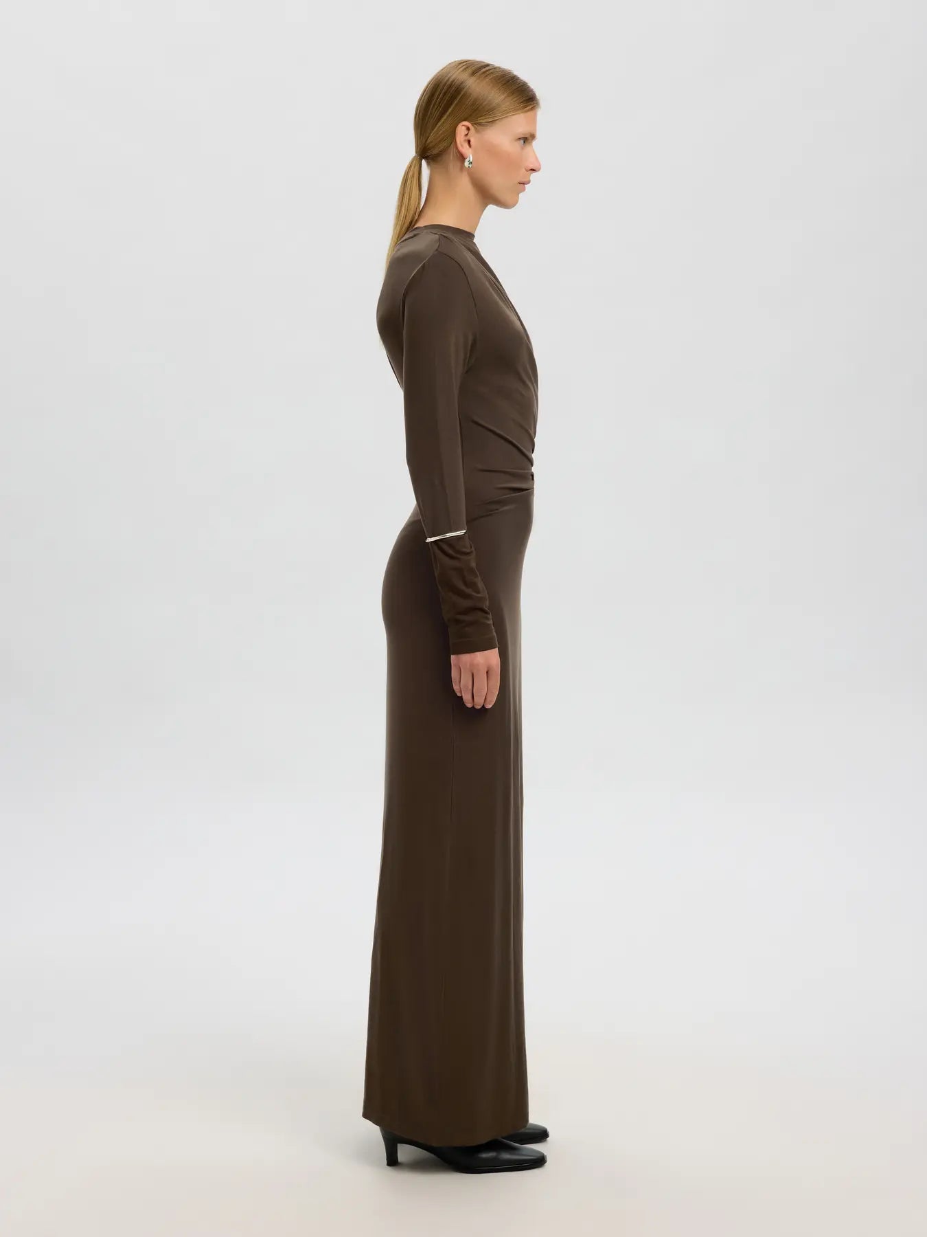 Selected Femme Ilina Maxi Dress - Brown