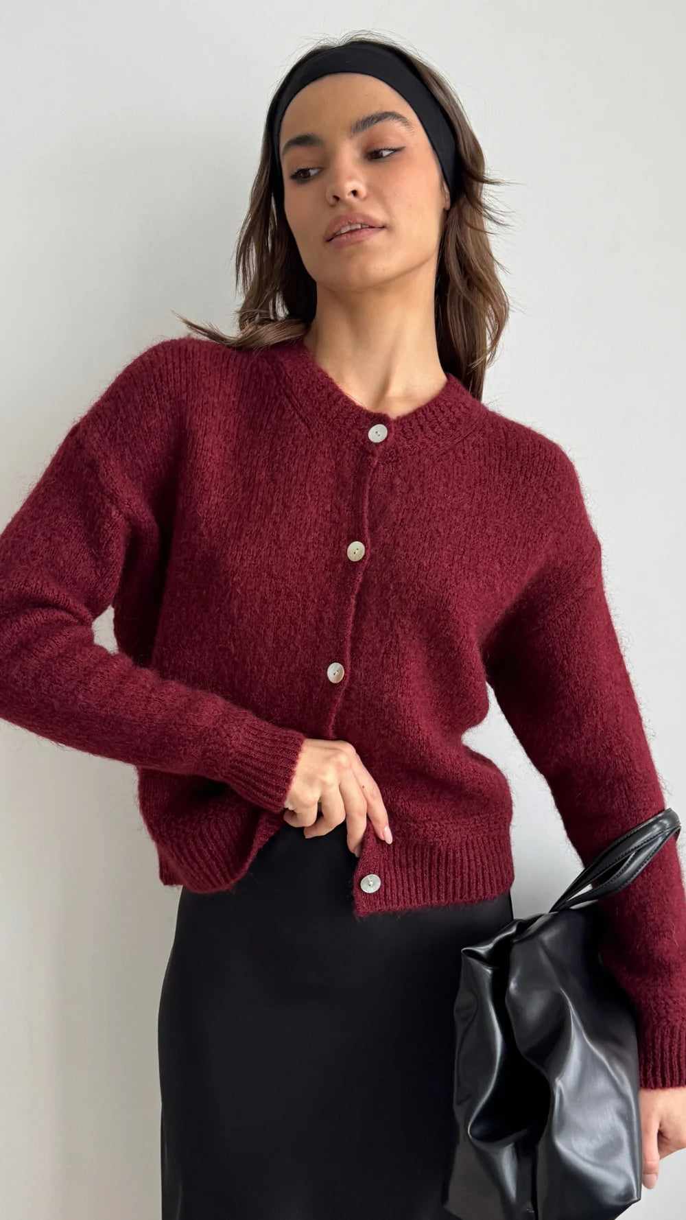 Charli Reyna Cardigan - Dark Cherry