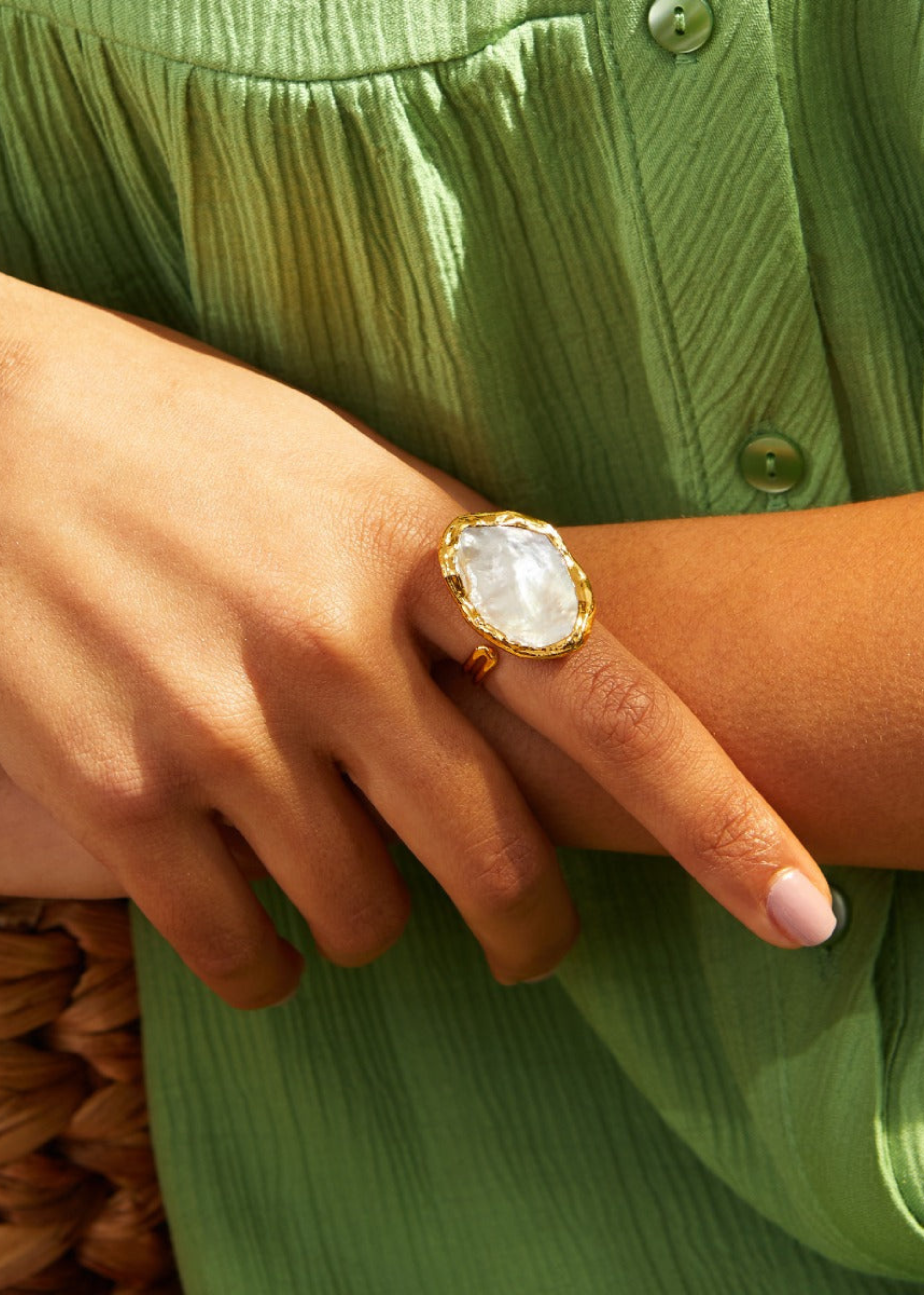 Ashiana Leila Pearl Ring