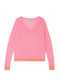 Jumper 1234 Contrast Jumper - Pink/Orange