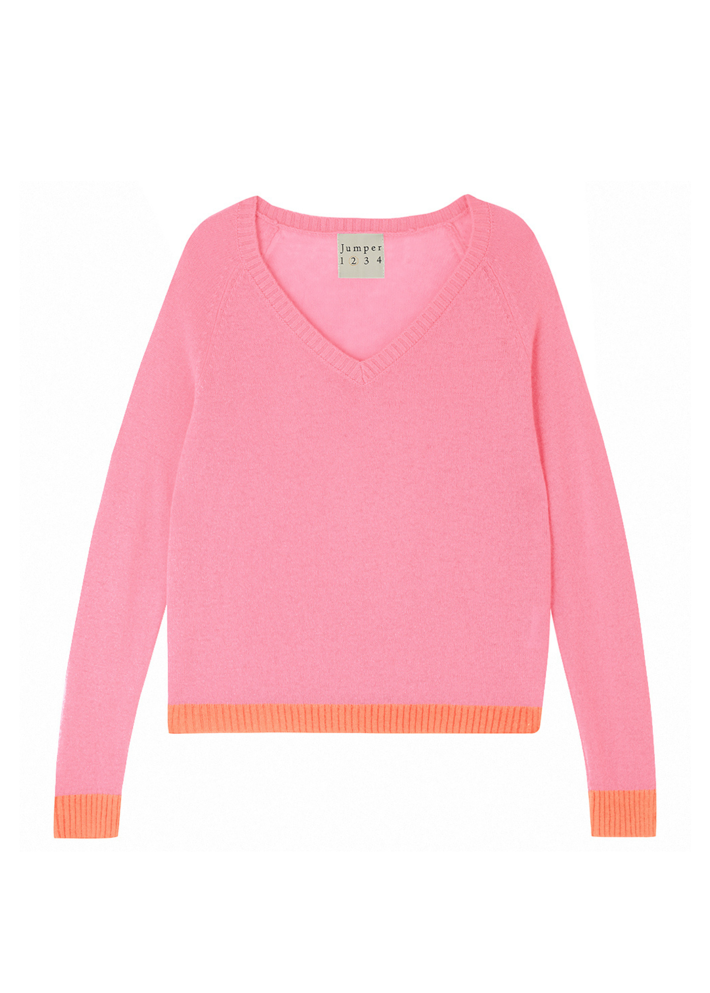 Jumper 1234 Contrast Jumper - Pink/Orange